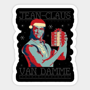 Jean Claus Van Damme Christmas Knit Sticker